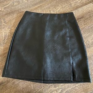 Top shop faux leather skirt